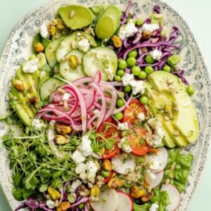 Easy Spring Green Salad Recipe with Lemon Vinaigrette