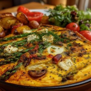 Spring Vegetable Frittata with Asparagus & Feta 3 Spring Vegetable Frittata with Asparagus & Feta