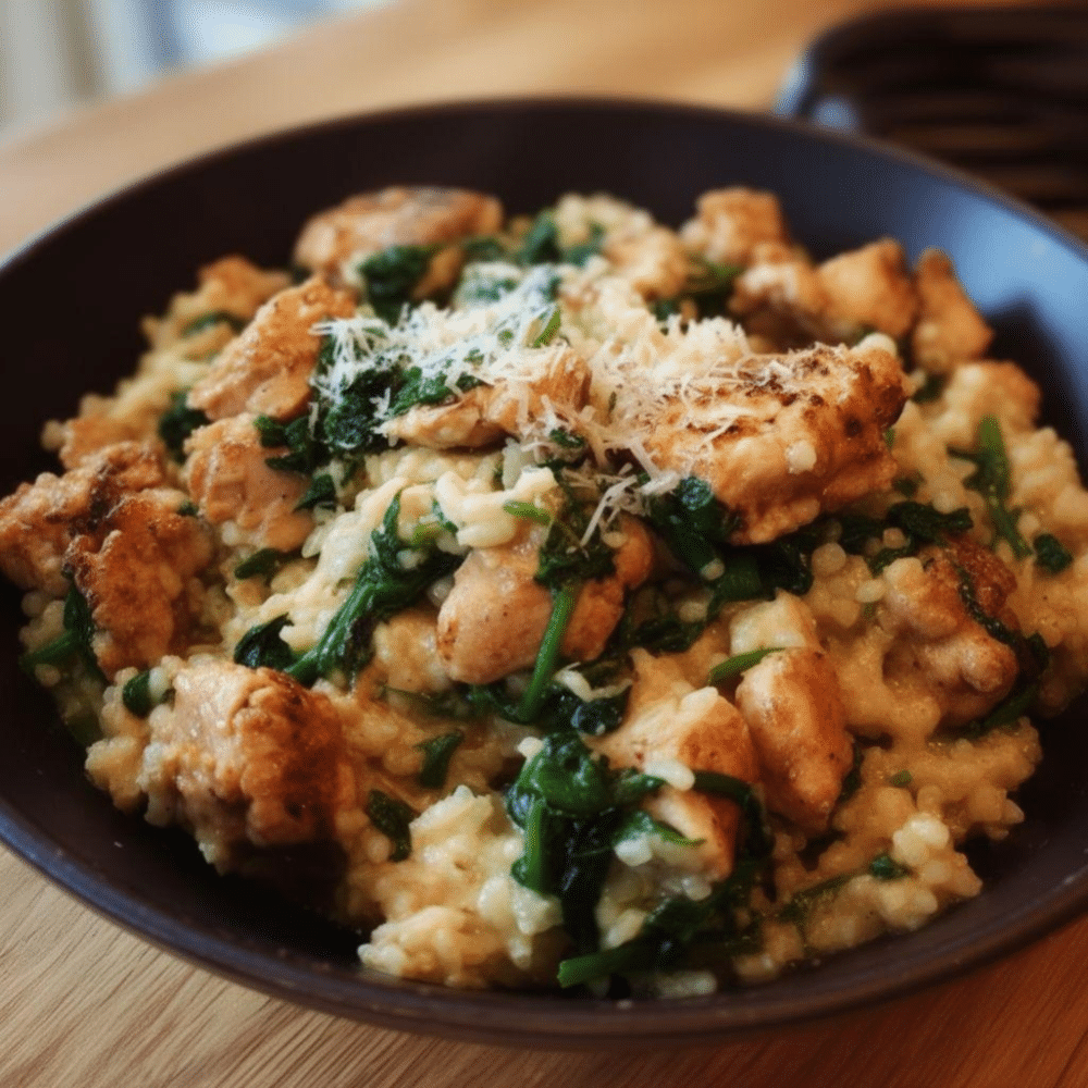 30-Minute Chicken Spinach Rice Skillet Recipe