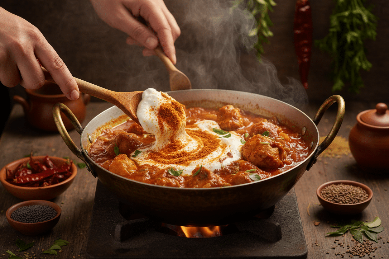 Achari Chicken - Pakistani Chicken Curry With Pickling Spices preparation step 2