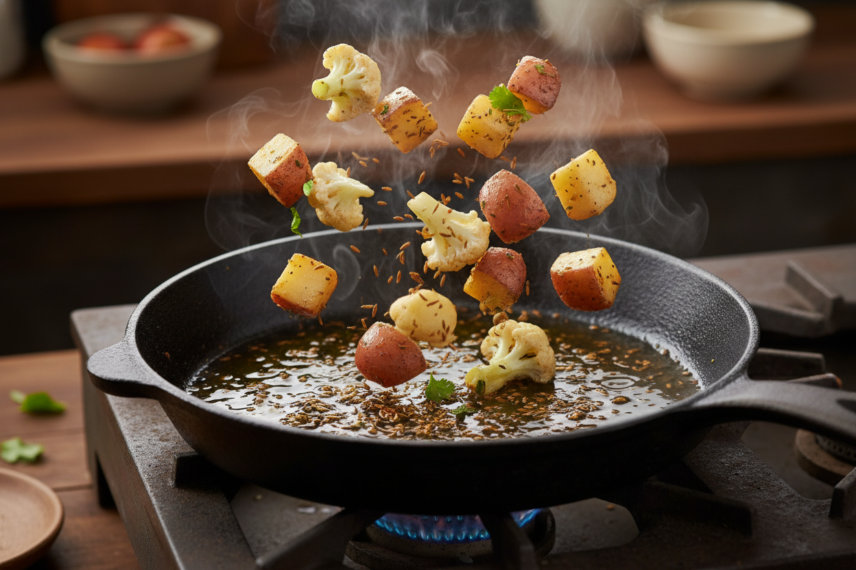 Aloo Gobi – A Spiced Indian Classic preparation step 1