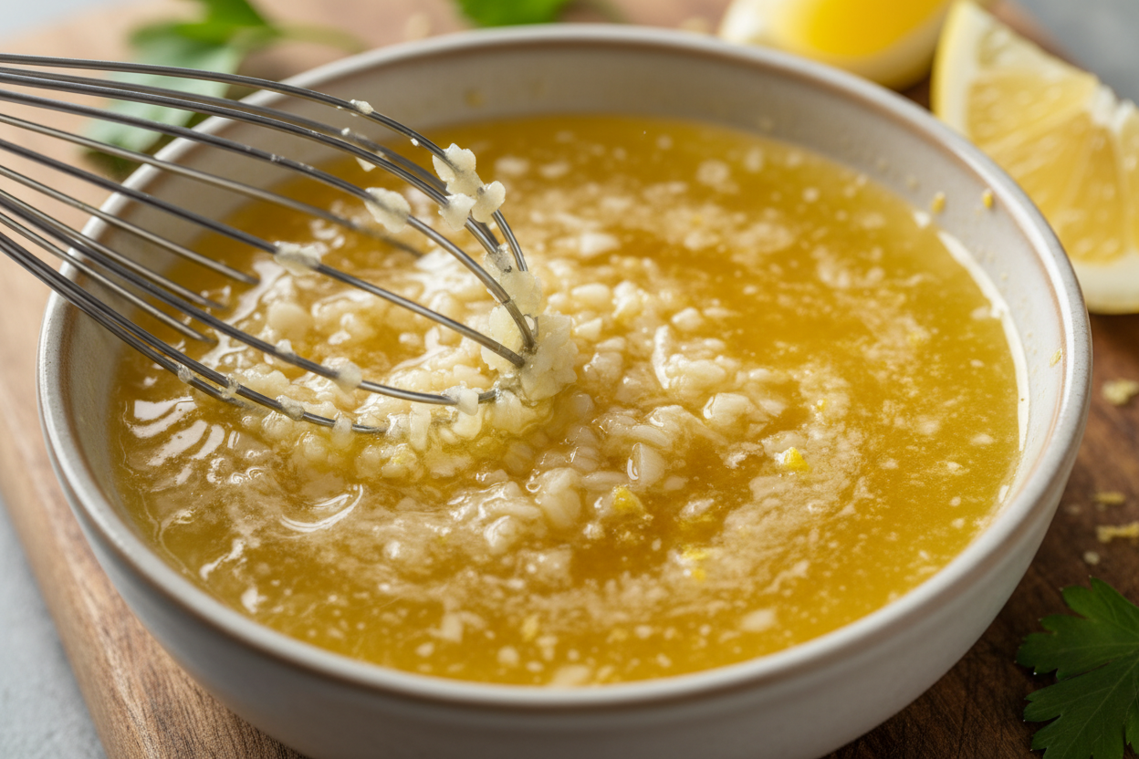 Baked Lemon Garlic Cod Recipe with Butter Sauce preparation step 2