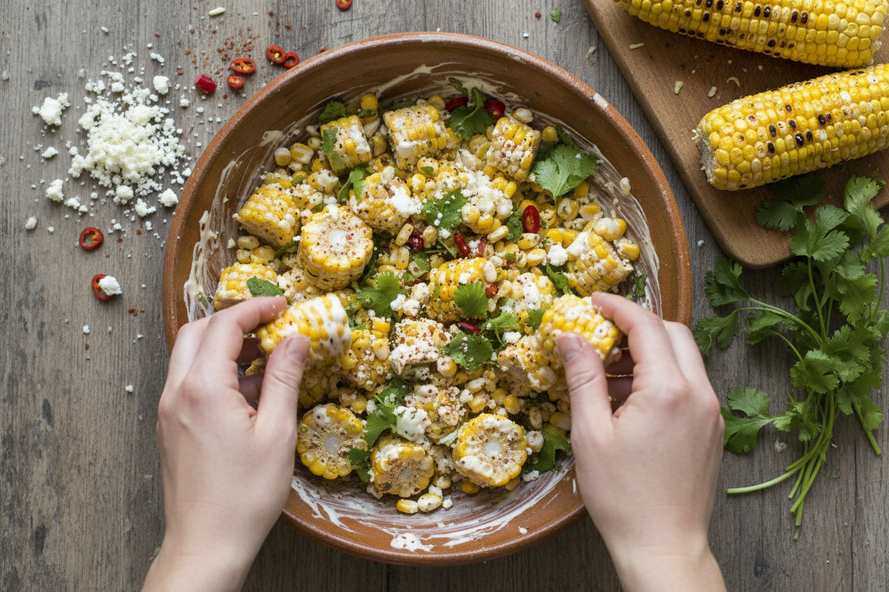 Best Mexican Street Corn (Esquites) Salad Recipe 3 Best Mexican Street Corn Recipe preparation step 2