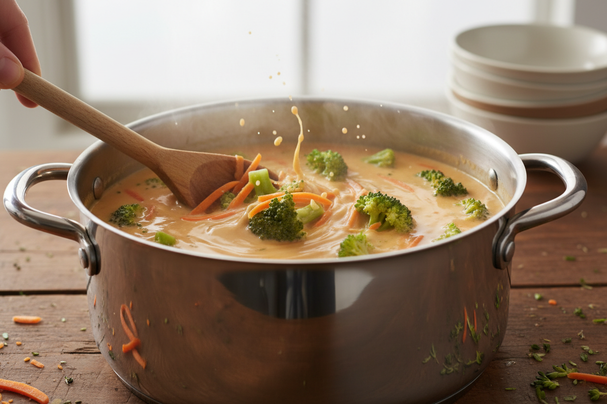 Broccoli Cheddar Soup preparation step 2