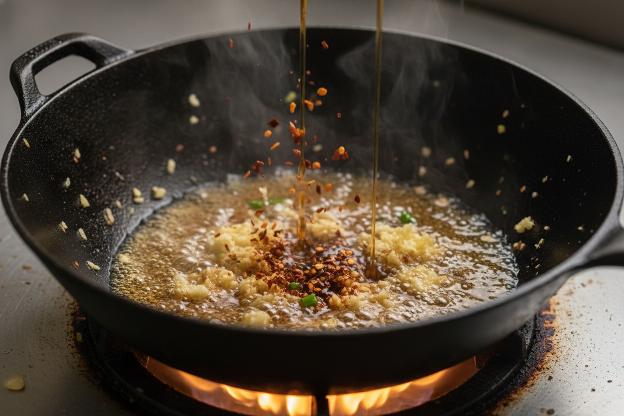 Broccoli Stir-Fry with Garlic Sauce preparation step 2