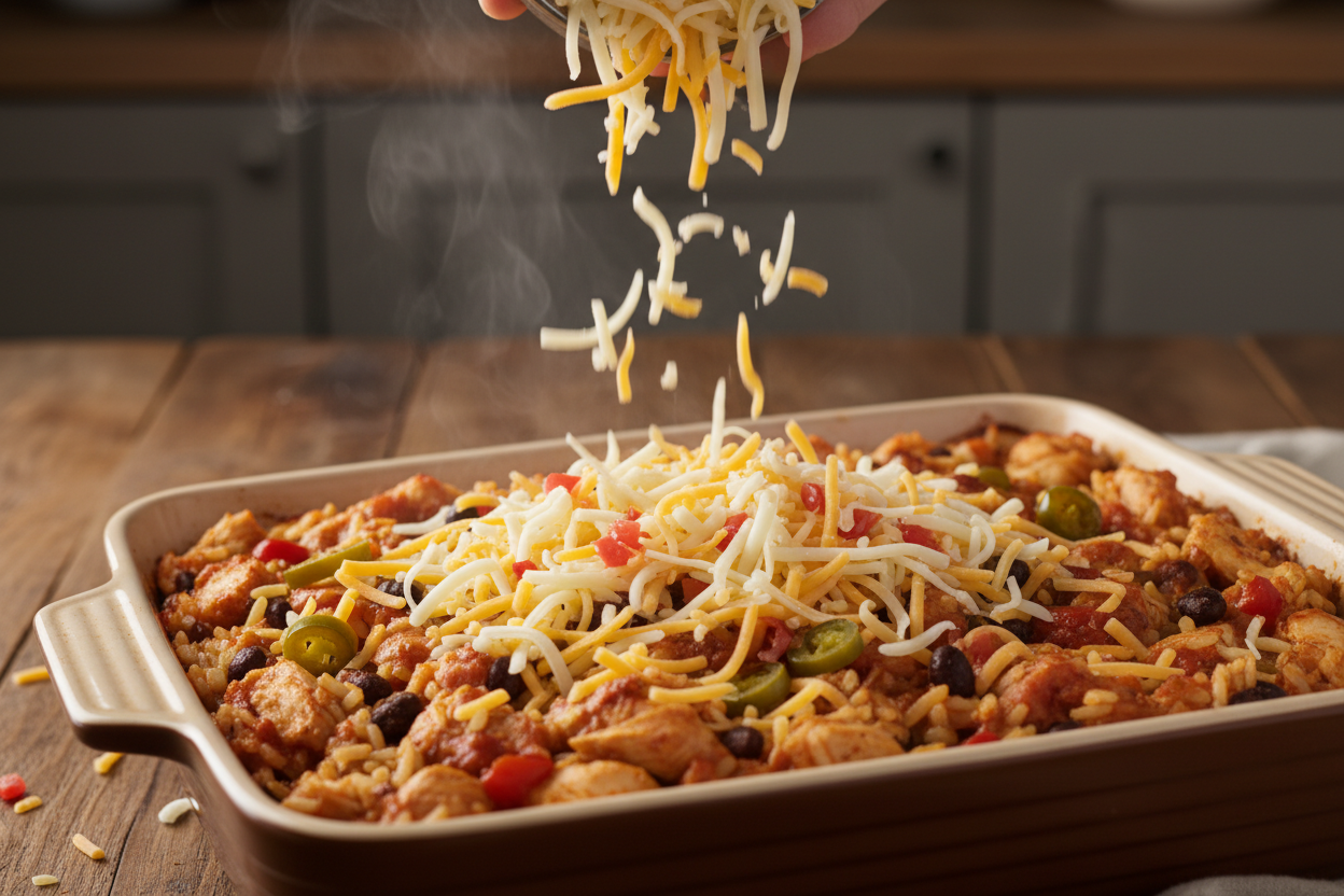 Chicken Enchilada Rice Casserole preparation step 2