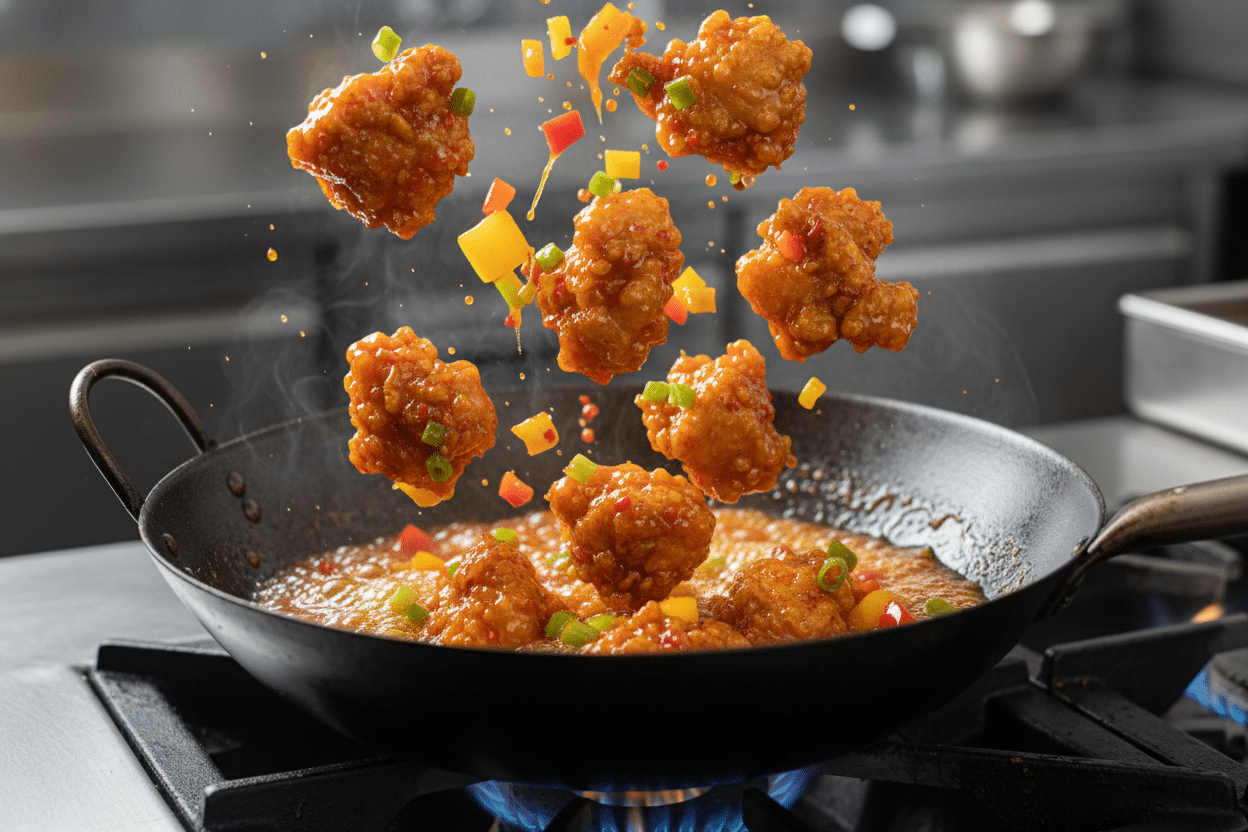 Easy Chicken Manchurian Recipe: Crisp & Glazed 2 Chicken Manchurian preparation step 1