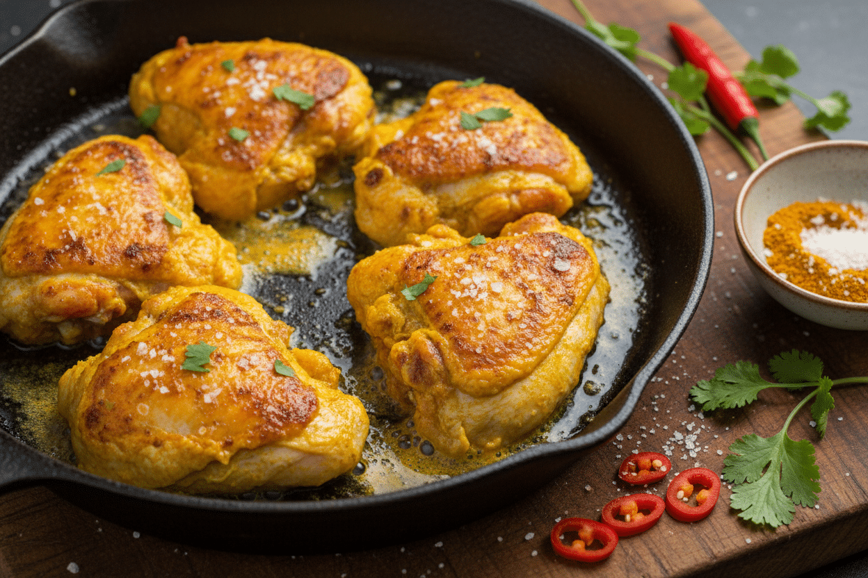 Chicken Saag preparation step 2