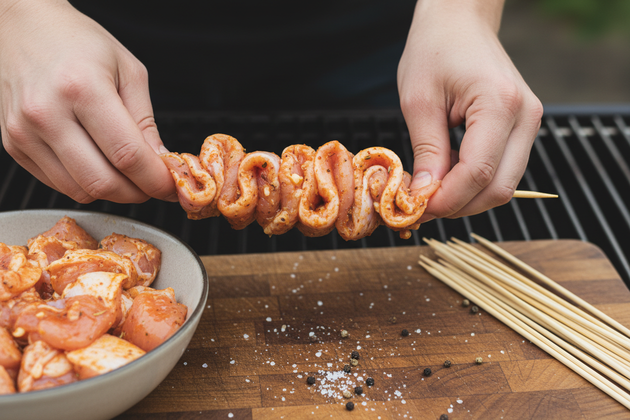 Chicken Satay with Peanut Sauce preparation step 2