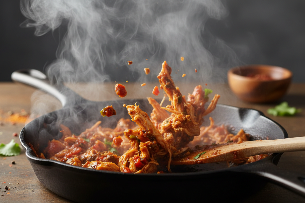 Chicken Tinga Tostadas preparation step 1