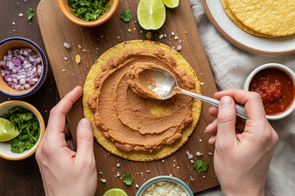 Chicken Tinga Tostadas preparation step 2
