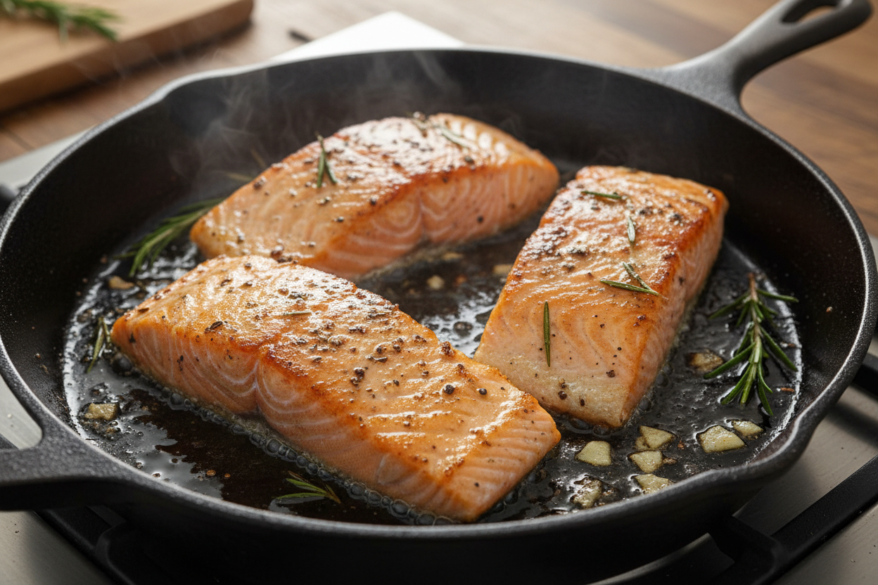 Creamy Lemon Butter Salmon preparation step 1