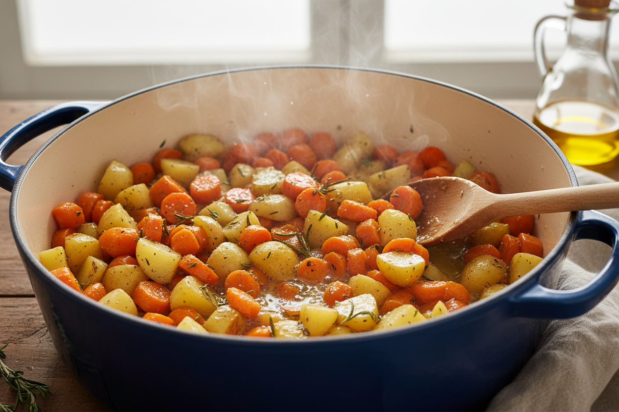 Creamy and Rich Chicken Pot Pie Soup preparation step 1