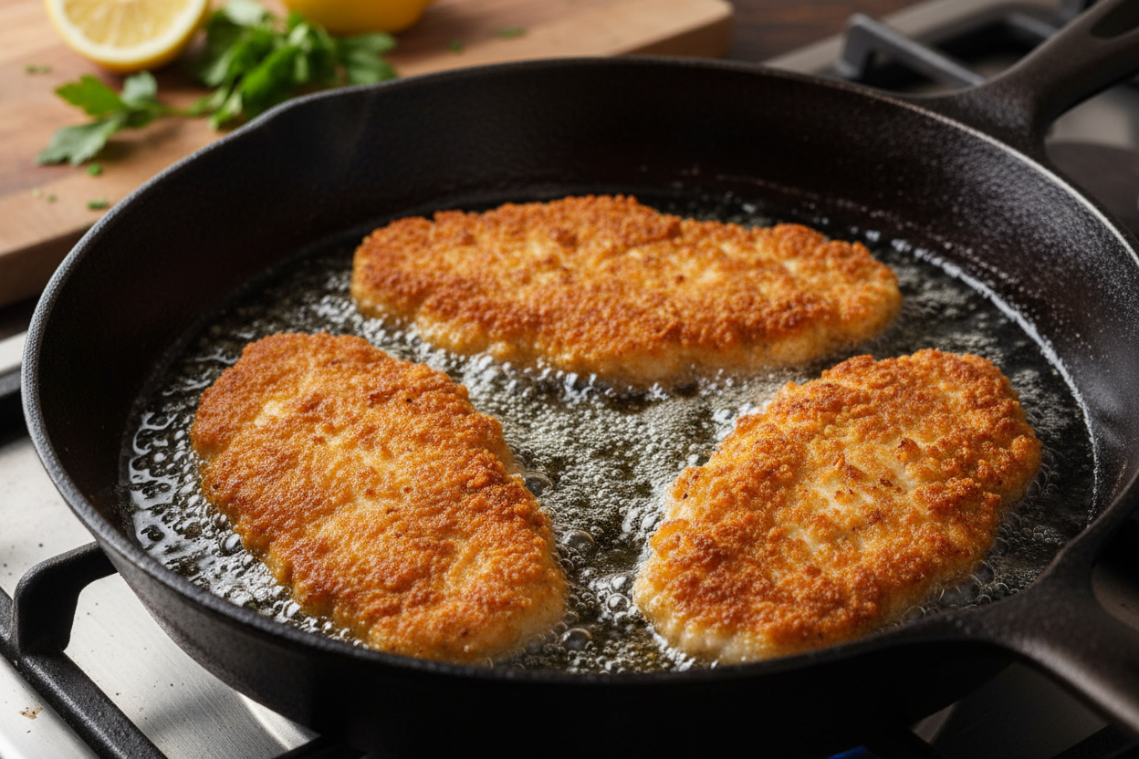 Crispy Chicken Milanese preparation step 2