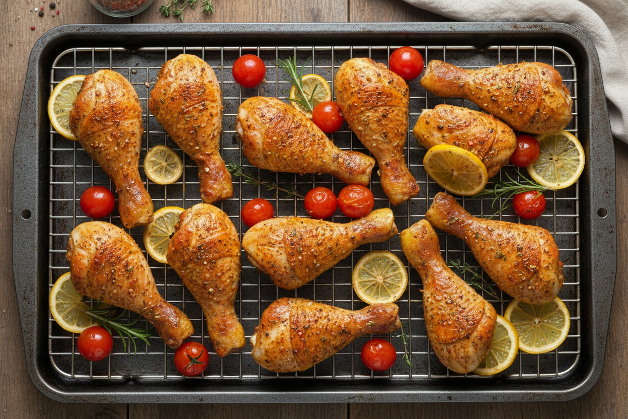 Crispy Oven-Baked Drumsticks with Flavorful Herbs preparation step 2