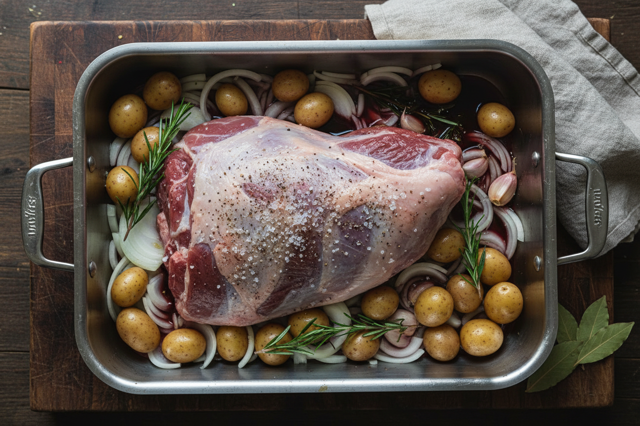 Delicious Slow Cooked Lamb Shoulder Recipe preparation step 2