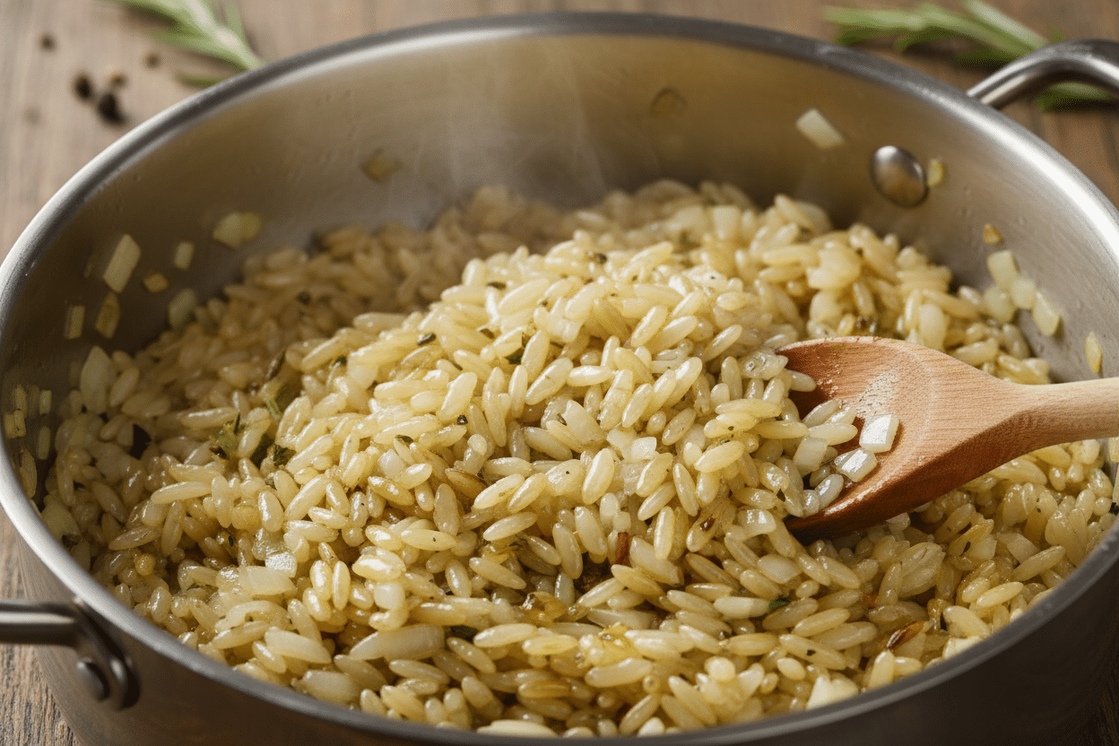 Fresh and Creamy Spring Pea Risotto Recipe 2 Delicious Spring Pea Risotto preparation step 1