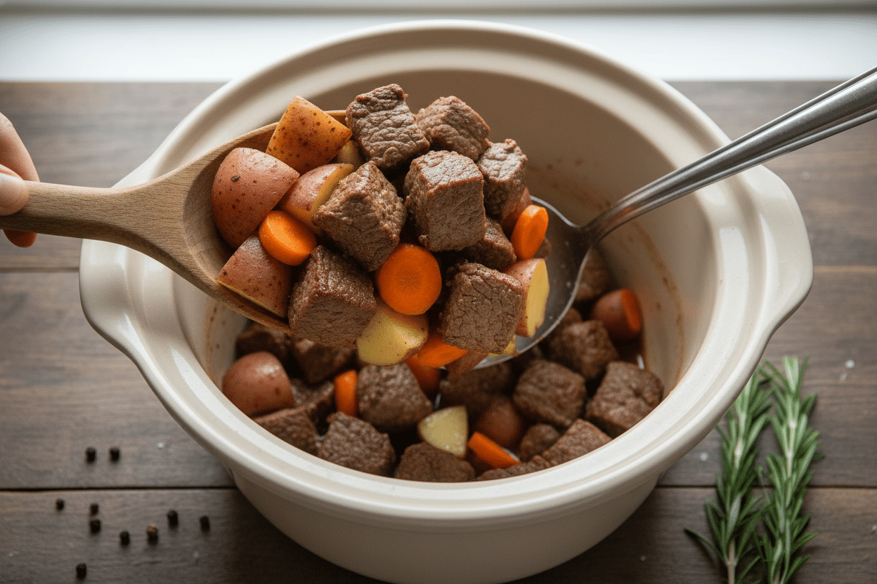 Easiest Crock Pot Beef Stew Recipe Ever 2 Easiest Crock Pot Beef Stew Recipe Ever preparation step 1