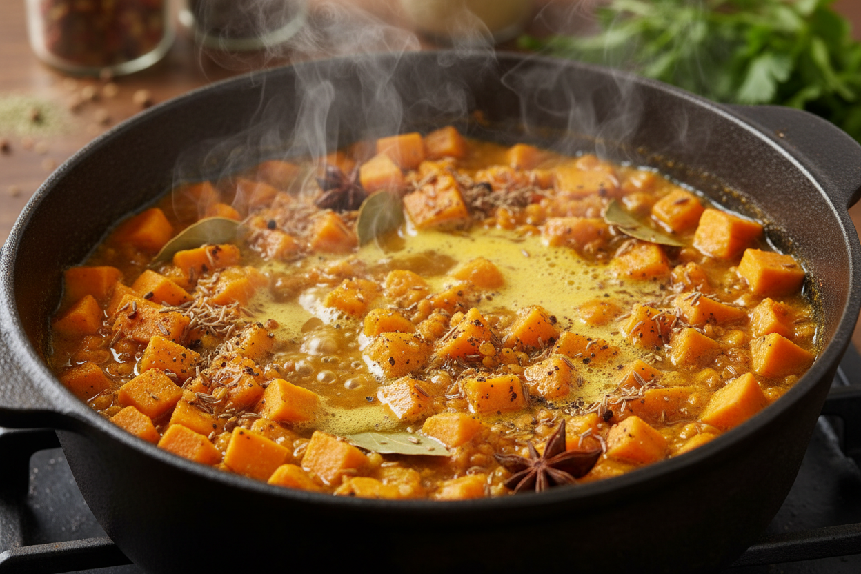 Easy 30-Minute Red Lentil Dahl preparation step 1