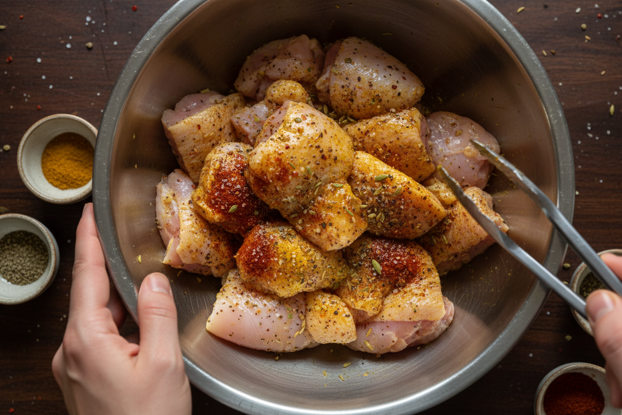 Easy Chicken Shawarma Recipe with Creamy Garlic Sauce preparation step 1