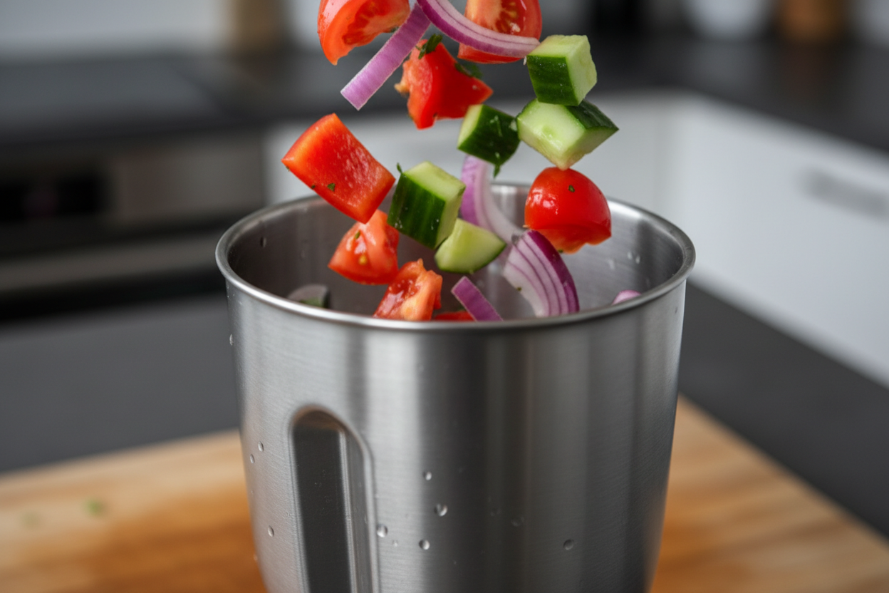 Easy Gazpacho Recipe preparation step 1