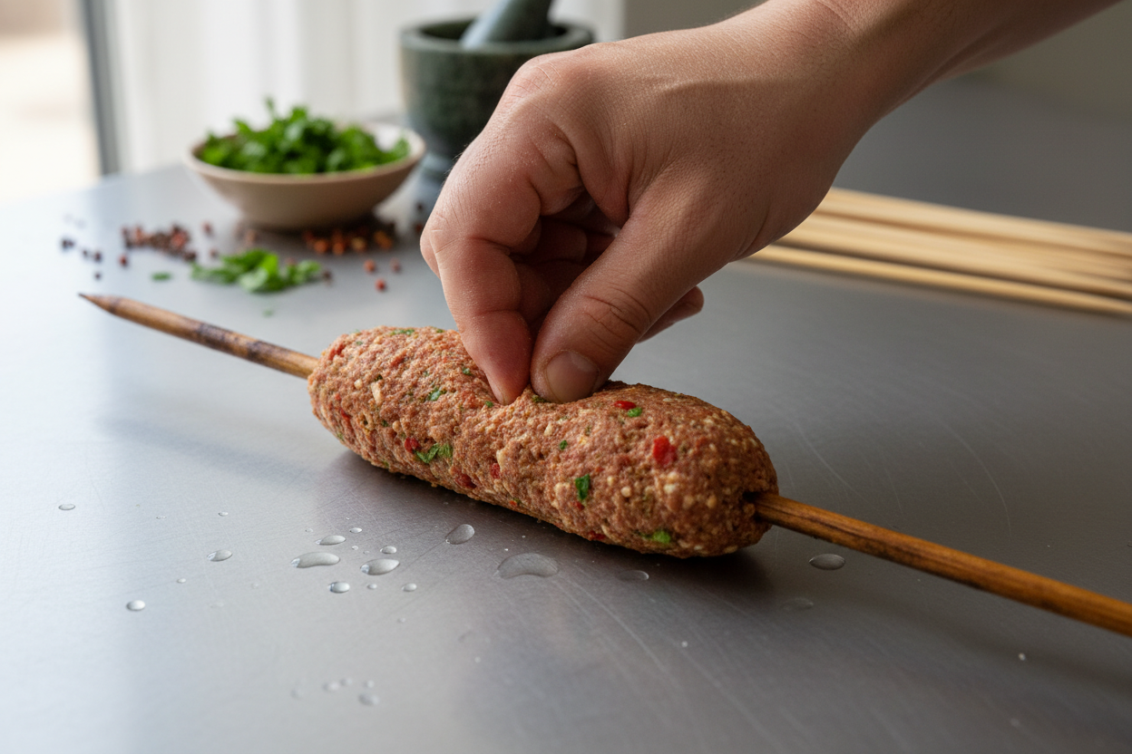 Easy Grilled Lamb Kofta with Garlic Yogurt Sauce preparation step 2