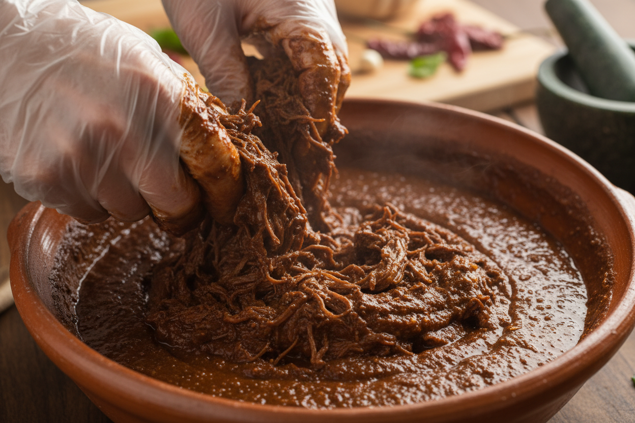 Easy Mole Poblano Enchiladas with Sesame & Cheese preparation step 1
