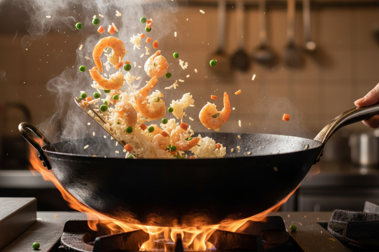 Easy Shrimp Fried Rice preparation step 1