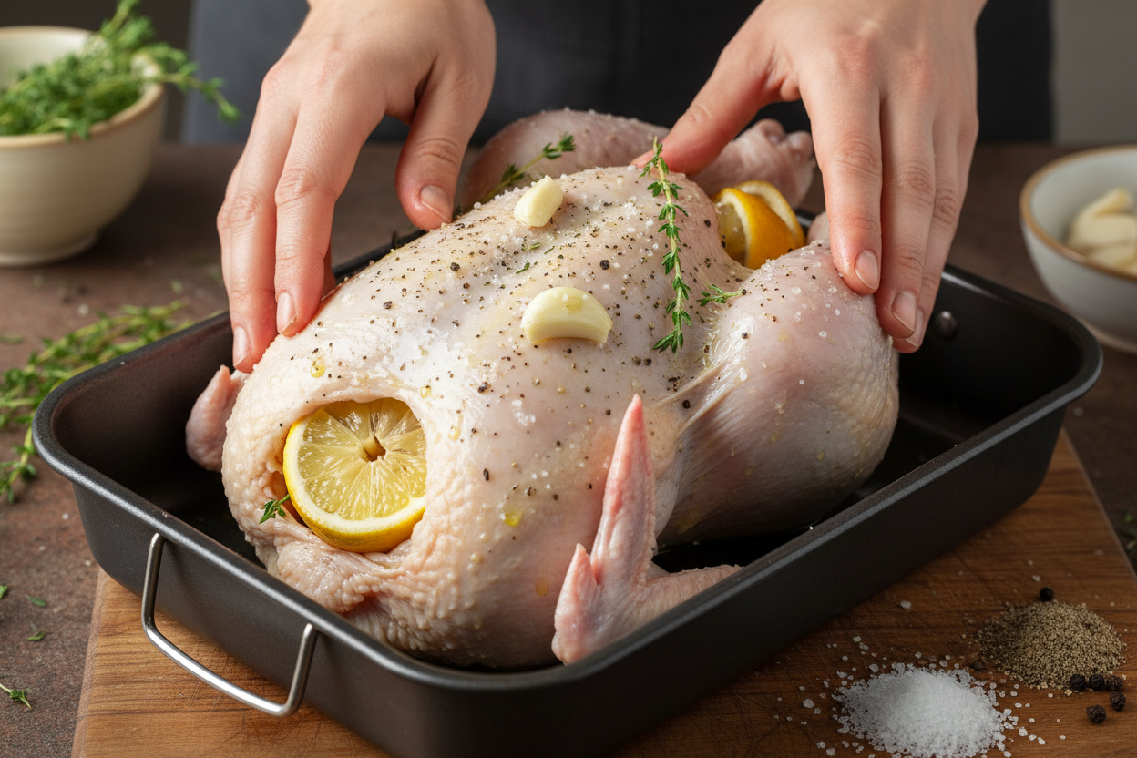 Easy Whole Roasted Chicken Recipe preparation step 1