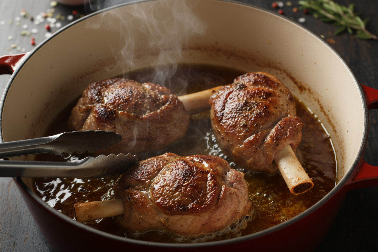 Effortlessly Delicious Easter Lamb Shanks preparation step 1