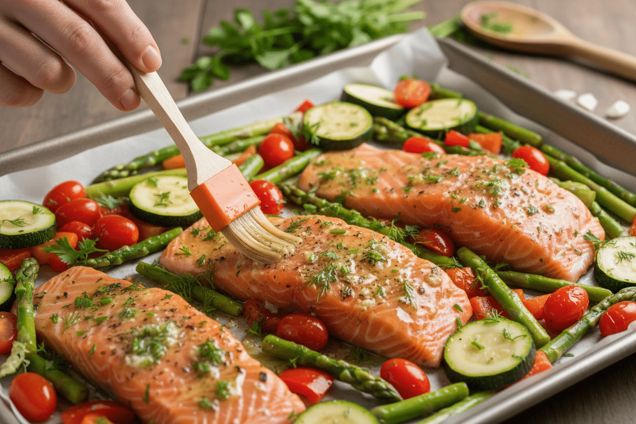 Garlic Butter Salmon Recipe – Easy Oven Baked Salmon for a Quick Dinner preparation step 2