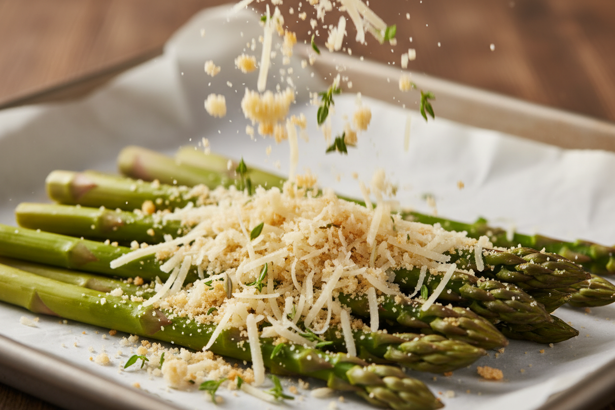 Garlic Parmesan Roasted Asparagus Recipe 3 Garlic Parmesan Roasted Asparagus preparation step 2