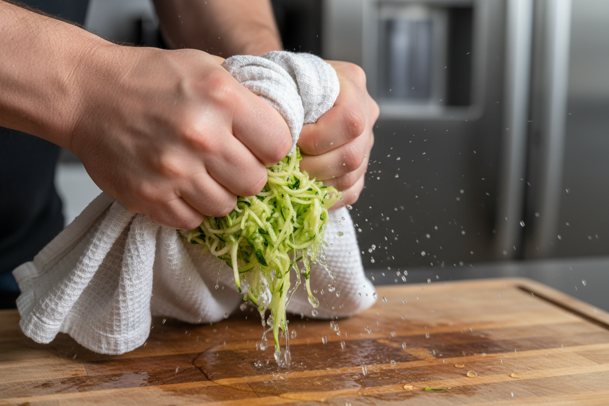Gluten-Free Zucchini Fritters preparation step 1