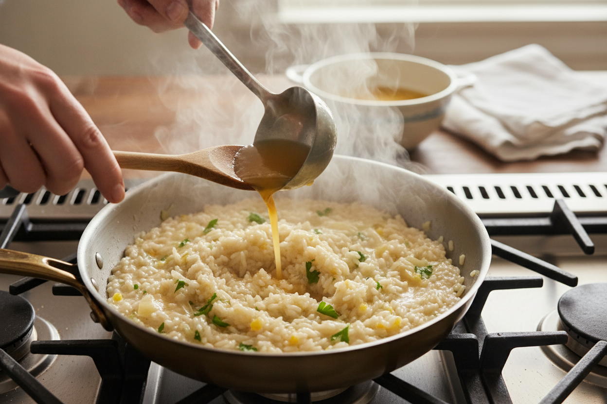 Gordon Ramsay Mushroom Risotto preparation step 2