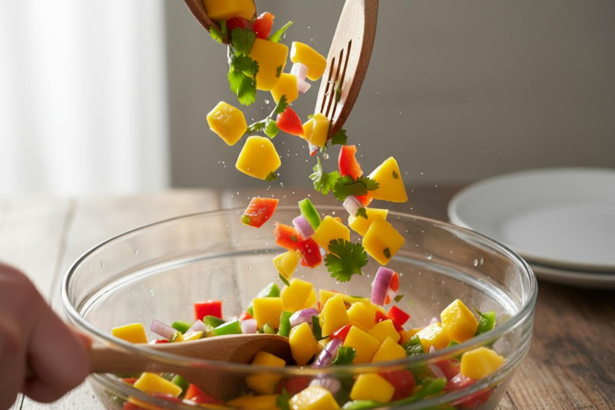 Grilled Chicken Tacos with Mango Salsa preparation step 1