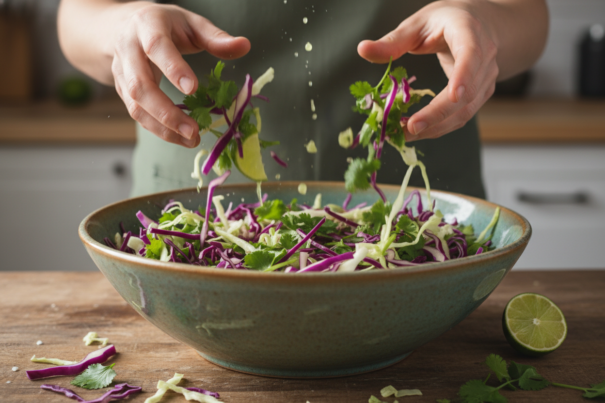 Grilled Fish Tacos with Cabbage Slaw preparation step 1