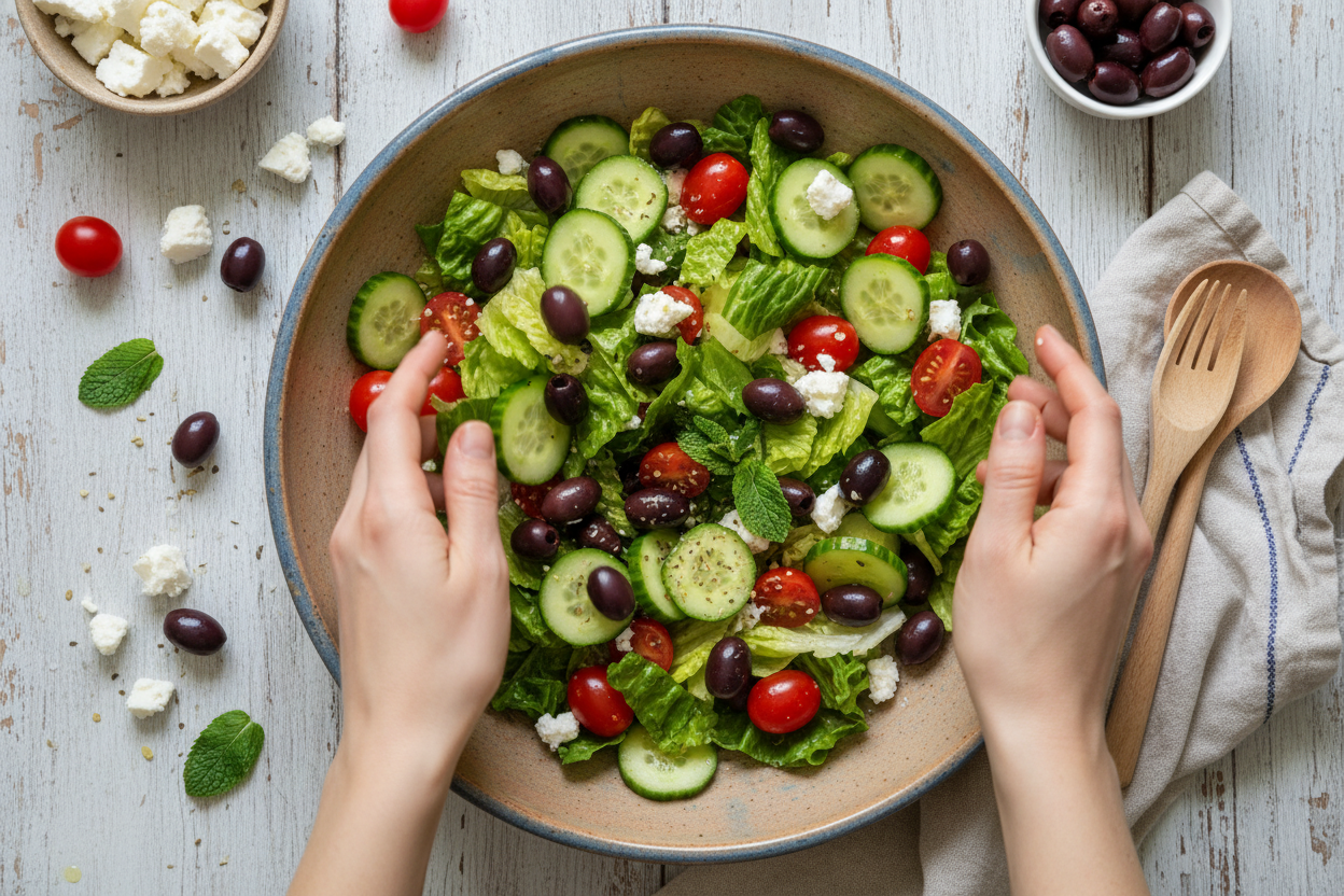 Grilled Lamb Skewers: Tasty Spring Dinner with Greek Salad preparation step 2