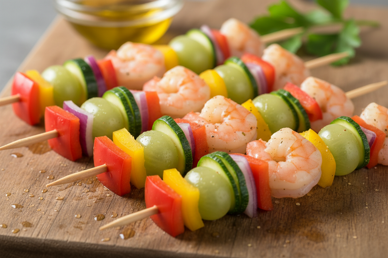 Grilled Lemon Herb Shrimp Skewers preparation step 2