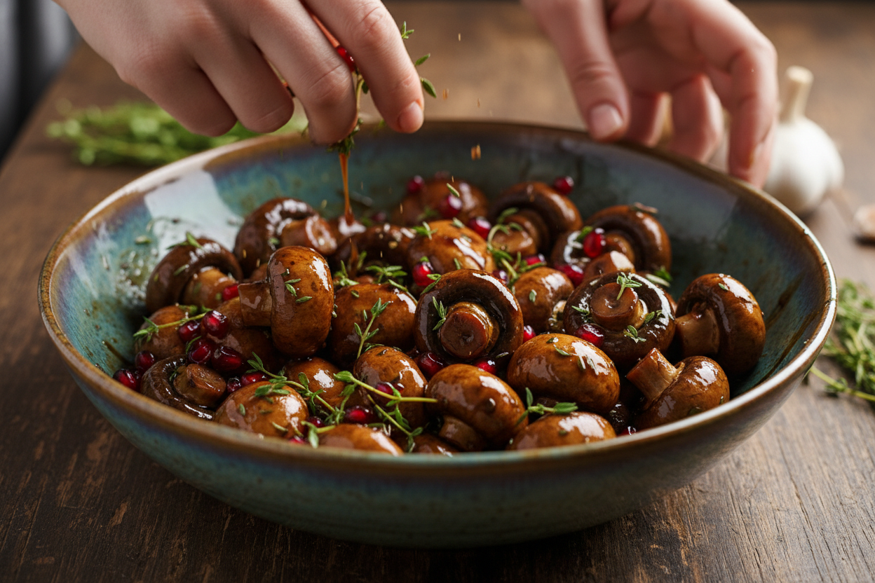 Grilled Mushroom Skewers preparation step 1