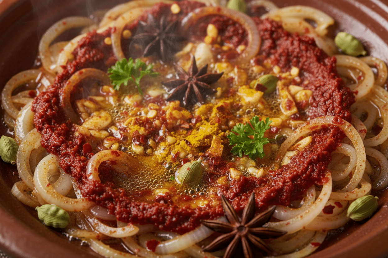 Hairy Bikers Chicken Tagine with Rhubarb & Harissa 3 Hairy Bikers Chicken Tagine Recipe preparation step 2