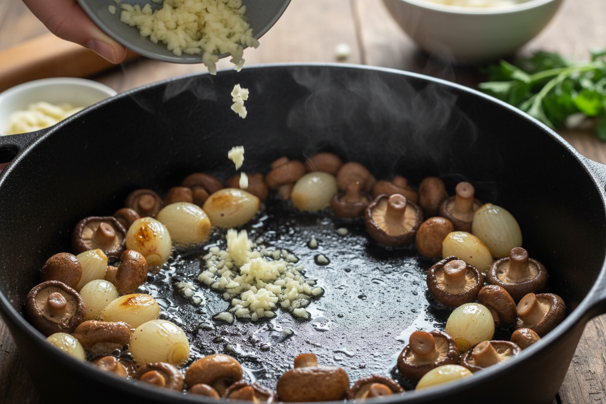 Hearty Beef and Mushroom Stew preparation step 2