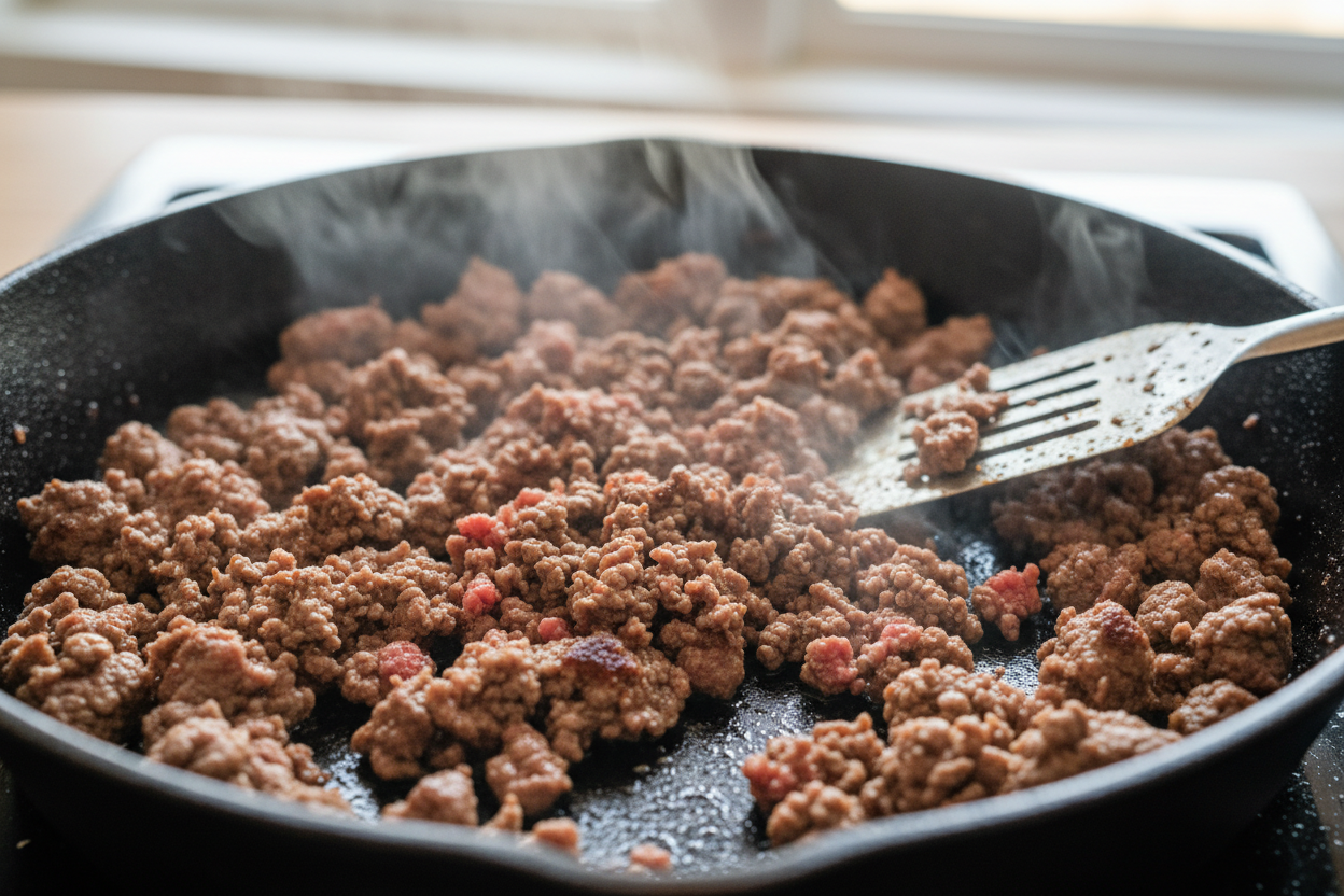 Homemade Crunchy Beef Tacos preparation step 1
