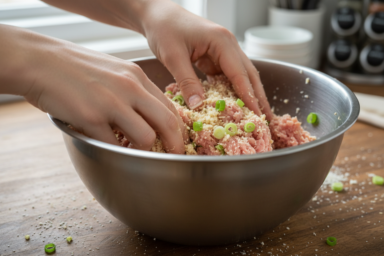 Easy Honey Garlic Turkey Meatballs Recipe 2 Honey Garlic Turkey Meatballs preparation step 1