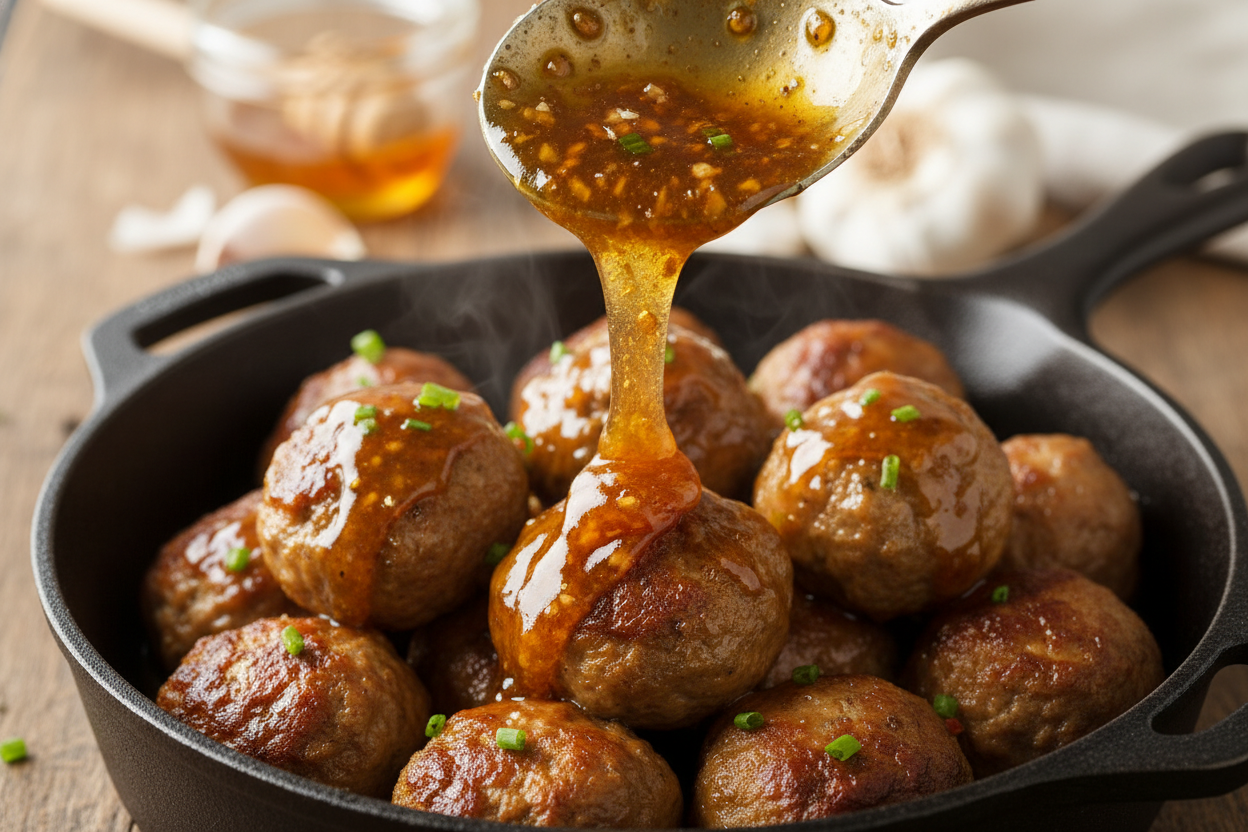 Easy Honey Garlic Turkey Meatballs Recipe 3 Honey Garlic Turkey Meatballs preparation step 2