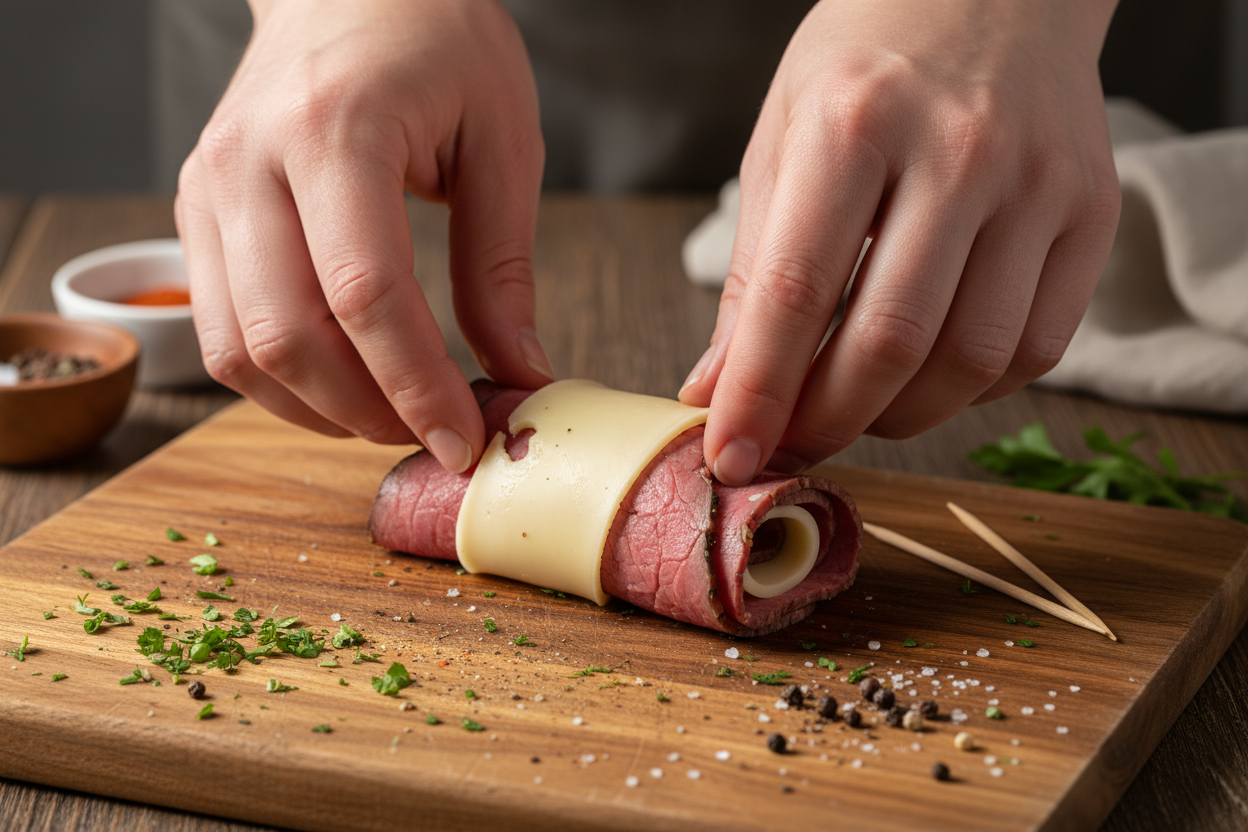 Irresistible Baked Chicken Stuffed with Beef and Cheese Recipe preparation step 1