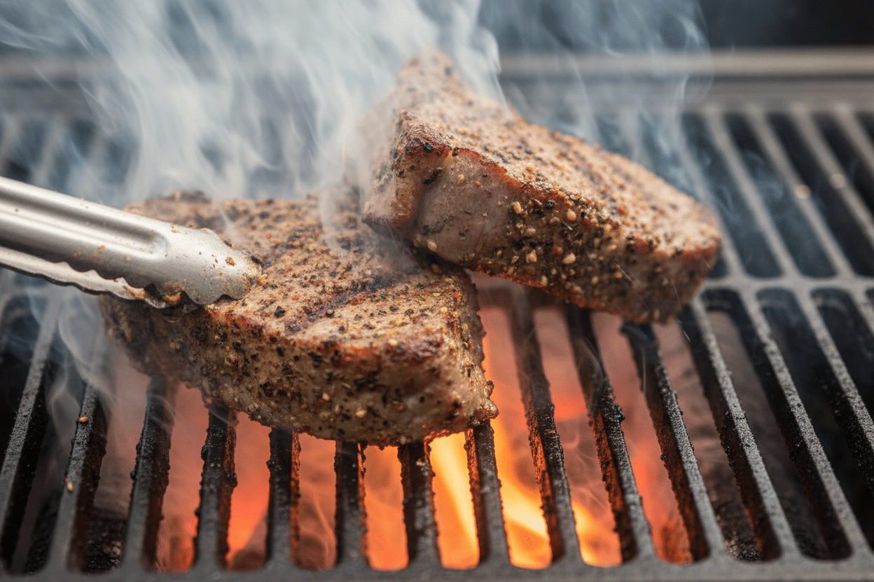 Grilled Lamb Chops Mint Pesto: Fast & Easy Recipe 3 Lamb Chops with Mint Pesto preparation step 2