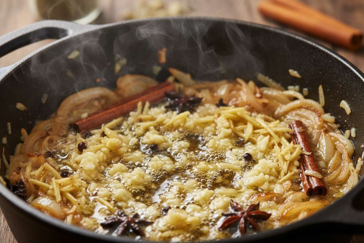 Lamb Saag (Saagwala) preparation step 2