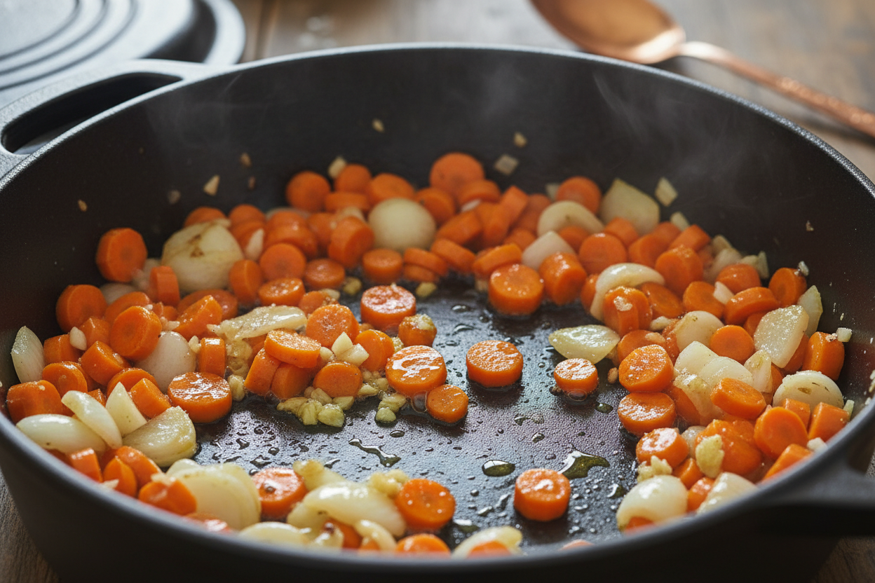Lamb Stew with Spring Peas and Minted Broth preparation step 2