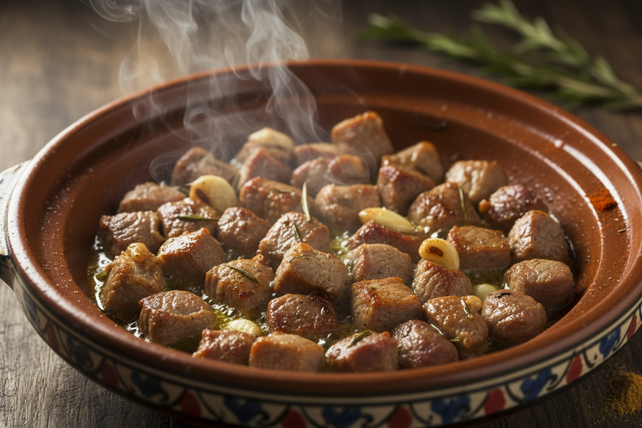 North African Lamb Tagine preparation step 1