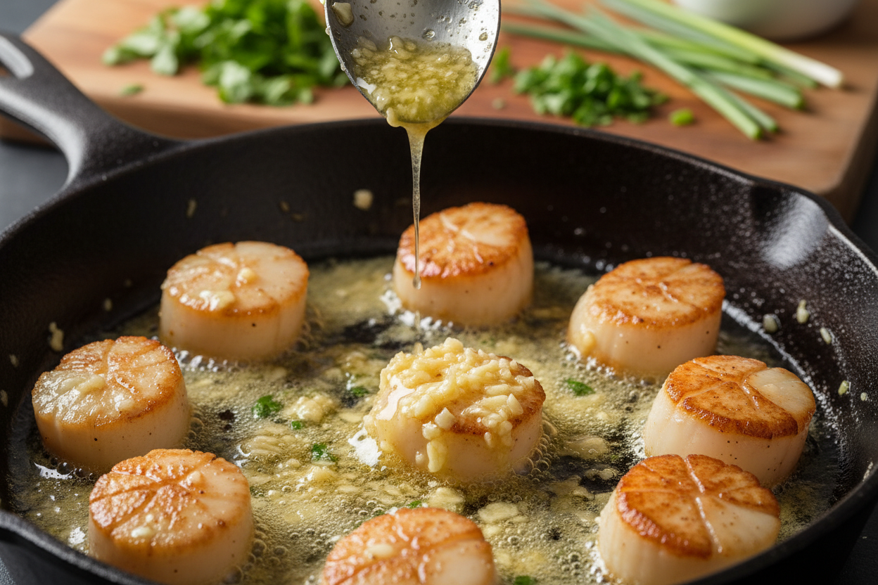 Perfect Pan Seared Scallops preparation step 2